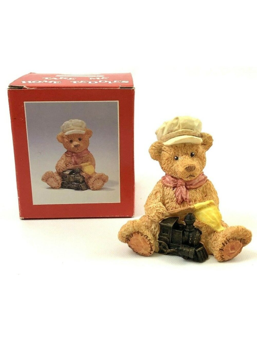 Take Me Home Teddies Locomotive Luke Figurine With Original Box Hand Painted Col